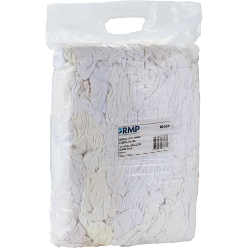 Wiper Rags, Fleece, White, 10 lbs. Action Paper