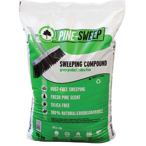 Compos&eacute; de balayage biod&eacute;gradable Pine Sweep, Sac, 44 lb (20 kg) Action Paper