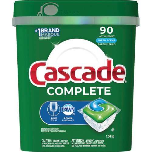 Complete ActionPacs Dishwasher Soap, Pods, 1340 g, Fresh Action Paper