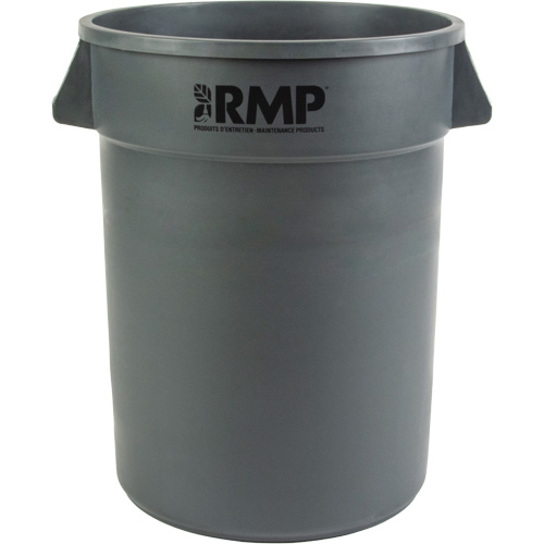 Garbage Bin, Polyethylene, 32 US gal. Action Paper