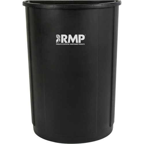Poubelle demi-ronde, Poly&eacute;thyl&egrave;ne, 21 gal. US Action Paper