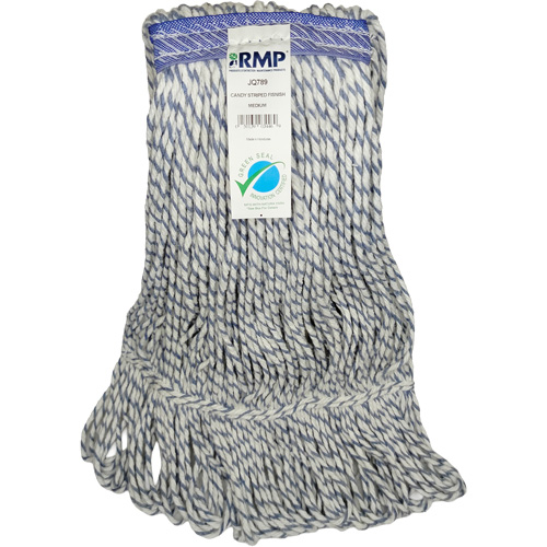 Candy-Striped Mop Head, Floor Finishing, Synthetic, Loop Style Action Paper