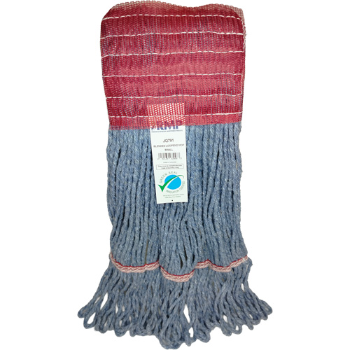 Wide-Band Mop Head, Antimicrobial/Floor Finishing/Specialty, Cotton/Rayon/Synthetic, Loop Style Action Paper