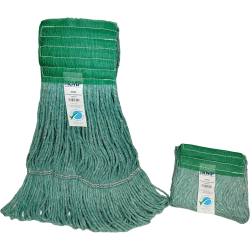 Wide-Band Mop Head, Antimicrobial/Floor Finishing/Specialty, Cotton/Rayon/Synthetic, Loop Style Action Paper
