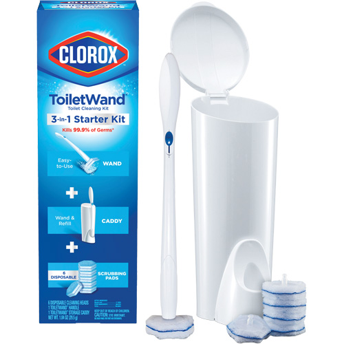 Ensemble de d&eacute;marrage de ToiletWand d&eacute;sinfectante jetable 3-en-1 Action Paper