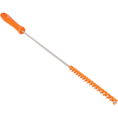 Tube Brush, Stiff Bristles, 19-7/10" Long, Orange Action Paper