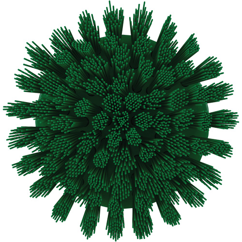 HyDrive Round Drill Brush, Extra Stiff Bristles, 3-1/10" Long, Green Action Paper