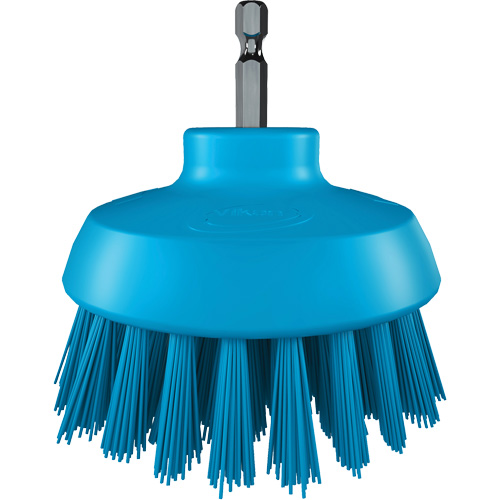 HyDrive Round Drill Brush, Extra Stiff Bristles, 3-1/10" Long, Blue Action Paper