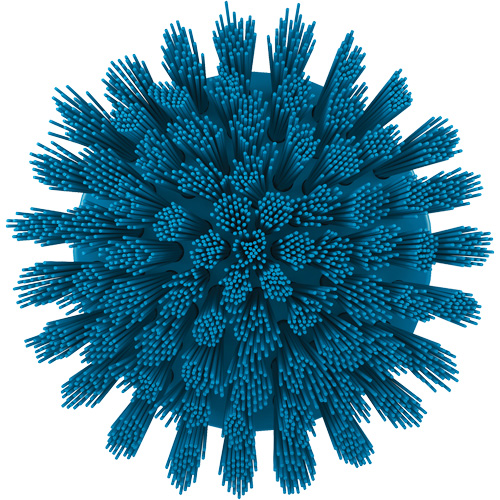 HyDrive Round Drill Brush, Extra Stiff Bristles, 3-1/10" Long, Blue Action Paper
