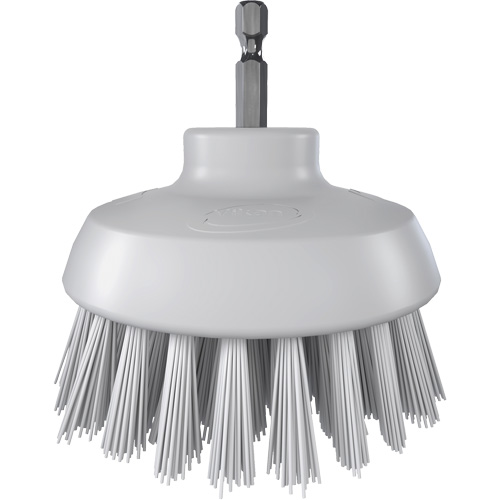 HyDrive Round Drill Brush, Extra Stiff Bristles, 3-1/10" Long, White Action Paper