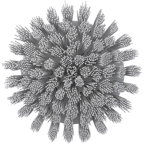 HyDrive Round Drill Brush, Extra Stiff Bristles, 3-1/10" Long, White Action Paper