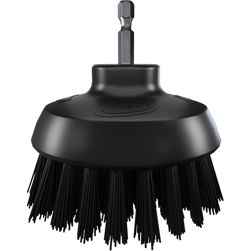 HyDrive Round Drill Brush, Extra Stiff Bristles, 3-1/10" Long, Black Action Paper