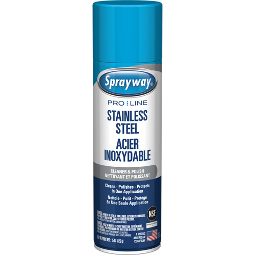 Pro Line Stainless Steel Cleaner & Polish, 15 oz., Aerosol Can Action Paper