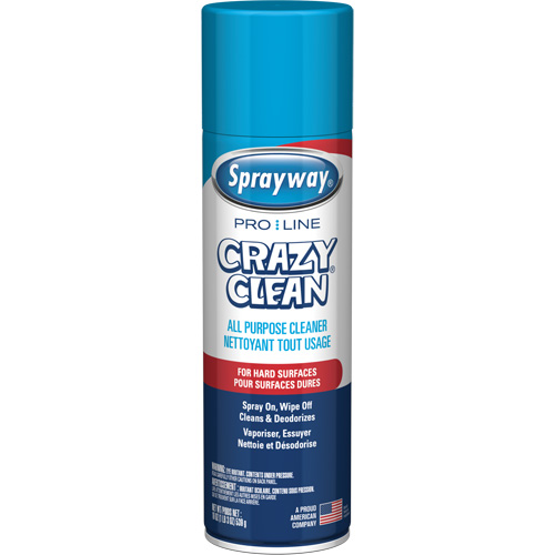 Nettoyant tout usage Pro Line Crazy Clean, 19 oz., Canette a&eacute;rosol Action Paper
