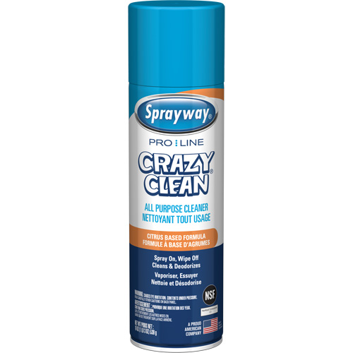 Nettoyant tout usage Pro Line Crazy Clean, 19 oz., Canette a&eacute;rosol Action Paper