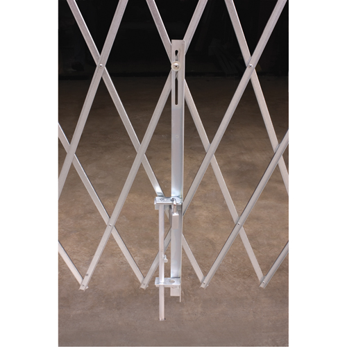 Galvanized Folding Security Gates, Fixed Single Folding, 10' L x 7' 6" H Expanded Action Paper