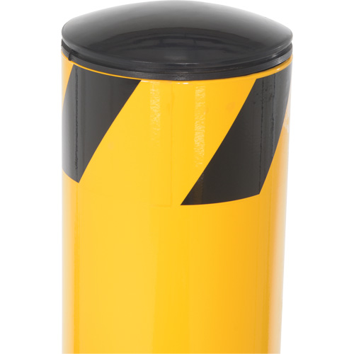 Bollard, Steel, 42" H x 5-1/2" W, Yellow Action Paper