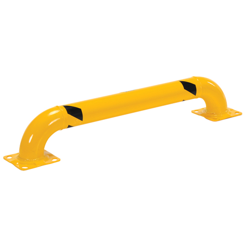 Garde-corps &agrave; profil bas pour rayonnages, 4' la x 0,75' h, Jaune Action Paper
