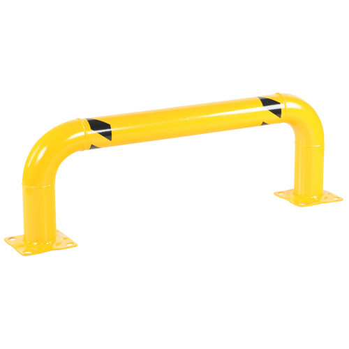Garde-corps &agrave; profil bas pour rayonnages, 4' la x 1,4' h, Jaune Action Paper