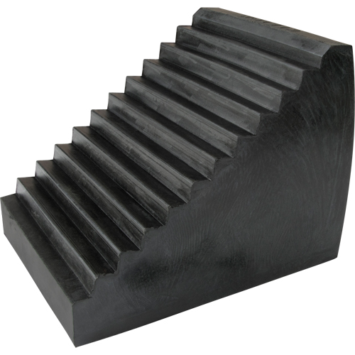 Wheel Chock, 9-1/2" x 6-1/2" x 7-1/2", Black Action Paper