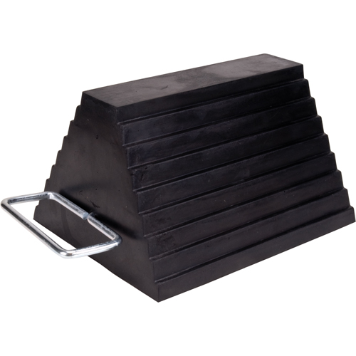 Wheel Chock, 9" x 8" x 6", Black Action Paper