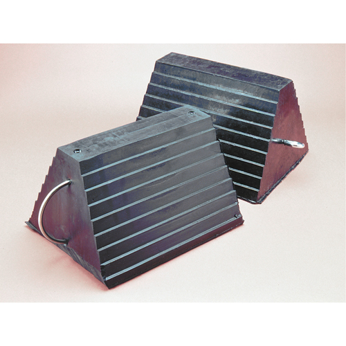Wheel Chock, 9" x 8" x 6", Black Action Paper