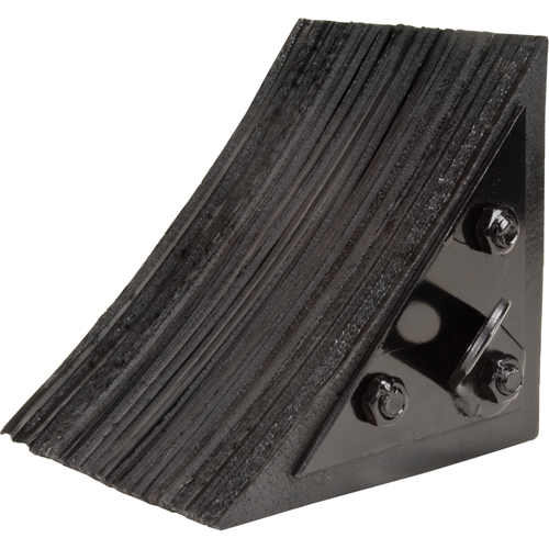 Wheel Chock, 8" x 8" x 8", Black Action Paper