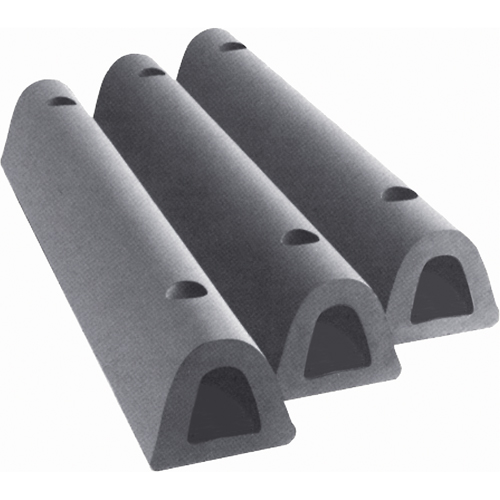 Extruded Rubber Dock Fenders, Rubber, 4-1/2" W x 24" L x 3-3/4" D Action Paper