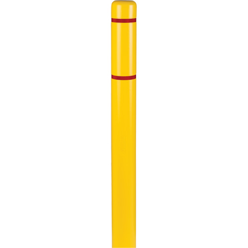 Polyethylene Bollard Covers, 4-1/2" Dia. x 64" L, Yellow Action Paper
