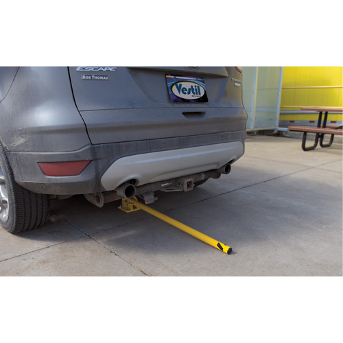 Fold-Down Bollards, Steel, 42" H x 1-3/4" W, Yellow Action Paper