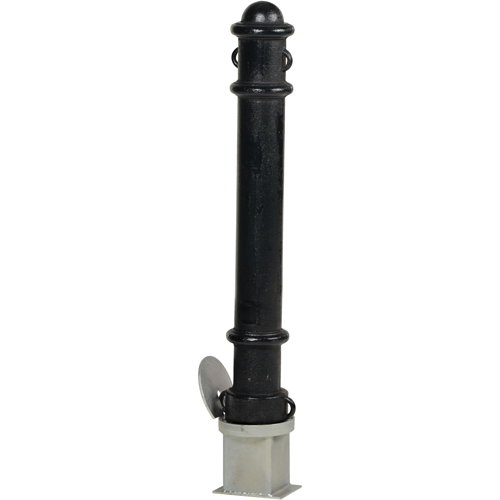 Removable Ornamental Bollards, Steel, 40" H x 4-1/2" W, Black Action Paper