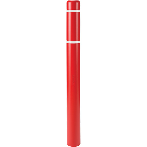 Polyethylene Bollard Covers, 6-5/8" Dia. x 52" L, Red Action Paper