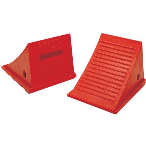 General Purpose Wheel Chocks, Polyurethane, Orange, 9" W x 11-1/2" D x 8-1/2" H Action Paper