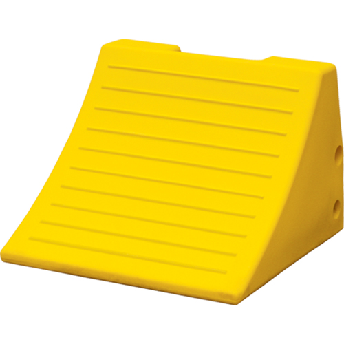 Heavy-Duty Wheel Chocks, Polyurethane, Safety Yellow, 15-1/10" W x 15" D x 11" H Action Paper