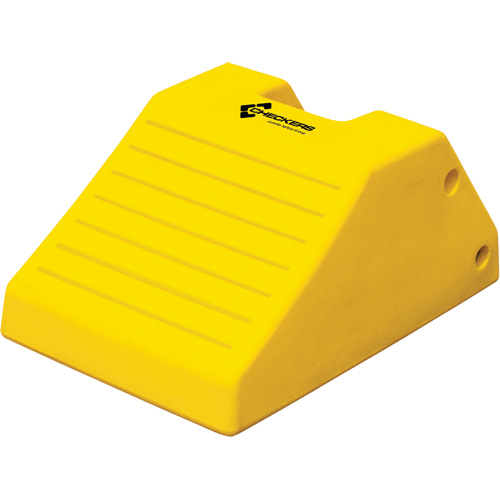 Heavy-Duty Wheel Chocks, Polyurethane, Safety Yellow, 14-9/10" W x 21-9/10" D x 10-3/5" H Action Paper
