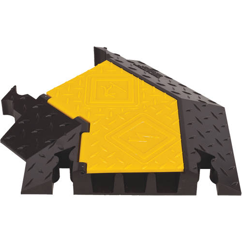 Yellow Jacket&reg; 3-Channel Heavy Duty Cable Protector - Left Turn Action Paper
