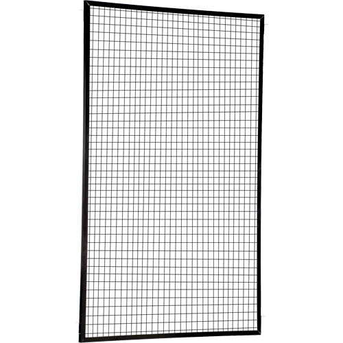 Adjustable Perimeter Guard Panel, 8' H x 5' W, Black Action Paper