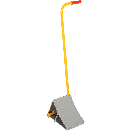 Aluminum Wheel Chock With Handle, 7" W x 11-7/8" D x 7-11/16" H Action Paper