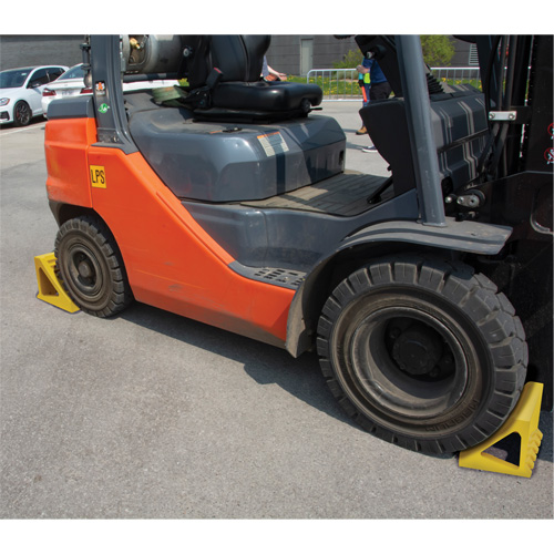 Iron Wheel Chocks Action Paper