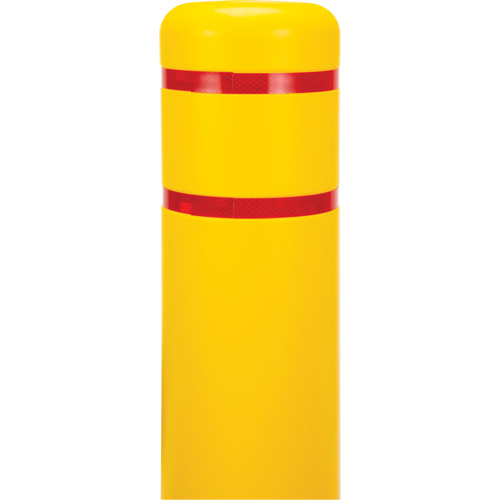 Polyethylene Bollard Cover, 6-5/8" Dia. x 52" L, Red/Yellow Action Paper