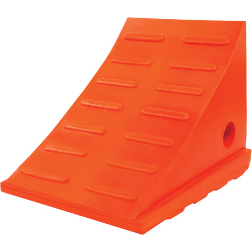Cale-roue polyvalente de 15 tonnes, Ur&eacute;thane, Orange Action Paper