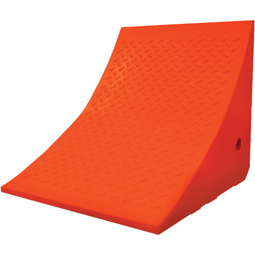 Cale-roue pour &eacute;quipement lourd de 70 tonnes, Ur&eacute;thane, Orange Action Paper