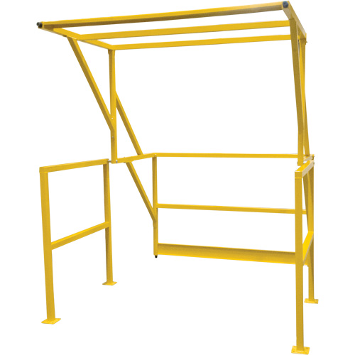 Mezzanine Safety Gate, 70" L x 77" H, 78" Raised, Yellow Action Paper