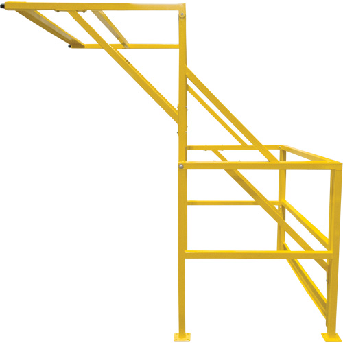 Mezzanine Safety Gate, 70" L x 77" H, 78" Raised, Yellow Action Paper