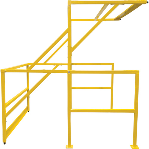 Mezzanine Safety Gate, 70" L x 77" H, 78" Raised, Yellow Action Paper