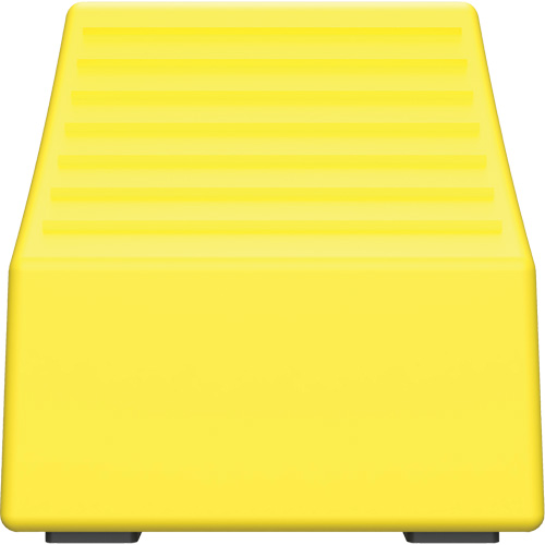 Cale de roue ultra-robuste pour l'exploitation mini&egrave;re Checkers Safety, PEHD, Jaune, 14-1/2" la x 17-1/2" p x 16" h Action Paper