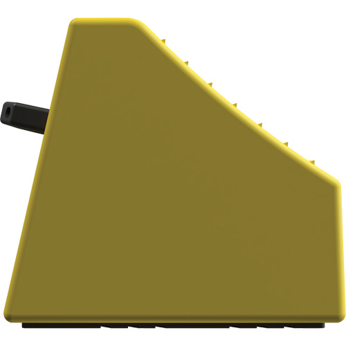 Cale de roue ultra-robuste pour l'exploitation mini&egrave;re Checkers Safety sans support, PEHD, Jaune, 14-1/2" la x 17-1/2" p x 16" h Action Paper
