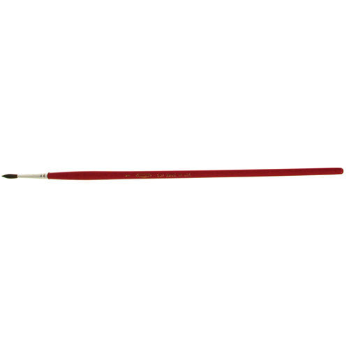 Pinceau de forme ronde pour marquage, Largeur de la brosse de 9/64", Soie de chameau, Manche &agrave; Bois Action Paper