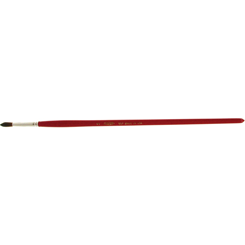 Round Marking Paint Brush, 3/16" Brush Width, Camel Hair, Wood Handle Action Paper