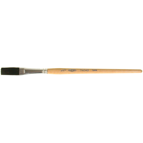 One Stroke Paint Brush, 1/2" Brush Width, Ox Hair, Wood Handle Action Paper